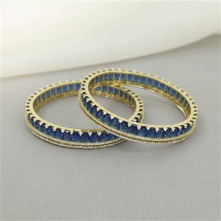 Cz Classic Bangles With Mehndi Plating