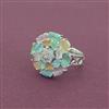 Cz Adjustable Ring With Rhodium Plating