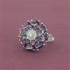 Cz Adjustable Ring With Rhodium Plating