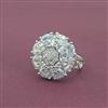 Cz Adjustable Ring With Rhodium Plating
