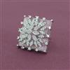 Cz Adjustable Ring With Rhodium Plating