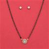 Cz Delicate Mangalsutra With 2 Tone Rhodium Plating