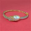 Cz Moti Kada With 2 Tone Rhodium Plating