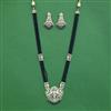 Cz Bandhai Pendant Set With 2 Tone Plating