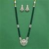 Cz Bandhai Pendant Set With 2 Tone Plating