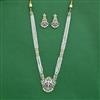 Cz Bandhai Pendant Set With 2 Tone Plating
