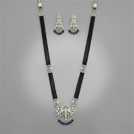 Cz Bandhai Pendant Set With 2 Tone Plating