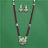 Cz Bandhai Pendant Set With 2 Tone Plating