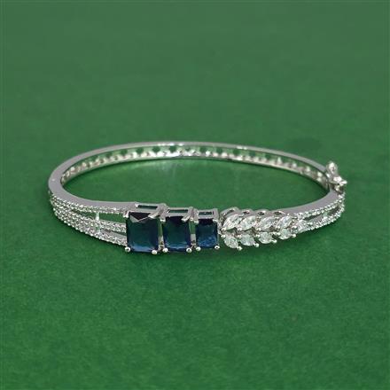 Cz Delicate Kada With Rhodium Plating