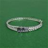 Cz Delicate Kada With Rhodium Plating