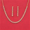 Cz Classic Necklace Set With 2 Tone Plating