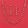 Cz Classic Necklace Set With 2 Tone Plating
