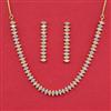Cz Classic Necklace Set With 2 Tone Plating