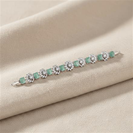 Cz Classic Bracelet With Rhodium Plating