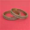 Cz Classic Bangles With Mehndi Plating