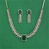 Cz Classic Necklace Set With Mehndi Plating