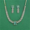 Cz Classic Necklace Set With Mehndi Plating