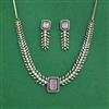 Cz Classic Necklace Set With Mehndi Plating
