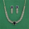 Cz Classic Necklace Set With Mehndi Plating