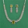 Cz Classic Necklace Set With Mehndi Plating