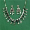 Cz Classic Necklace Set With Mehndi Plating