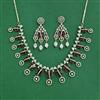 Cz Classic Necklace Set With Mehndi Plating