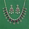 Cz Classic Necklace Set With Mehndi Plating