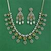 Cz Classic Necklace Set With Mehndi Plating