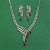 Cz Classic Necklace Set With Mehndi Plating