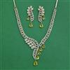 Cz Classic Necklace Set With Mehndi Plating