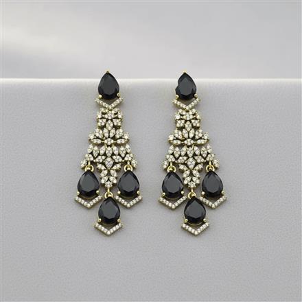 Cz Classic Earring With Mehndi Plating