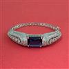 Cz Classic Kada With Rhodium Plating