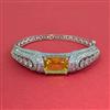 Cz Classic Kada With Rhodium Plating