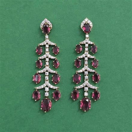 Cz Classic Earring With Mehndi Plating