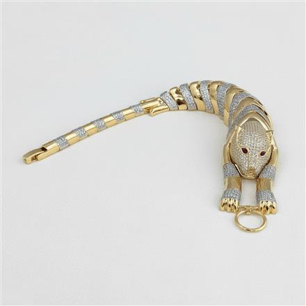 Cz Classic Bracelet With 2 Tone Plating