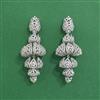 Cz Classic Earring With 2 Tone Rhodium Plating