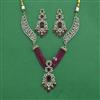 Cz Classic Necklace Set With Mehndi Plating