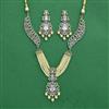 Cz Classic Necklace Set With Mehndi Plating