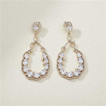 Cz Classic Earring With Mehndi Plating