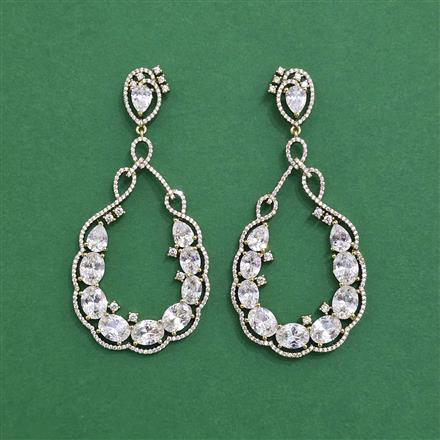 Cz Classic Earring With Mehndi Plating
