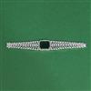 Cz Classic Bracelet With Rhodium Plating