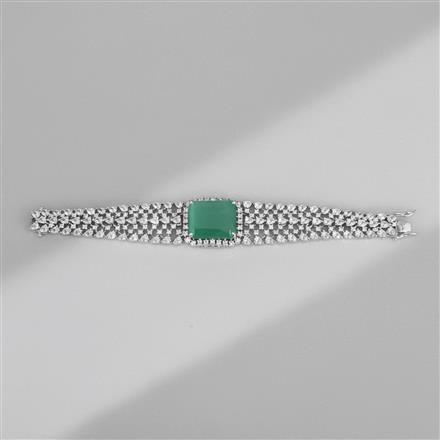 Cz Classic Bracelet With Rhodium Plating