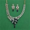 Cz Classic Necklace Set With Mehndi Plating