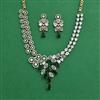 Cz Classic Necklace Set With Mehndi Plating