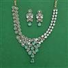 Cz Classic Necklace Set With Mehndi Plating