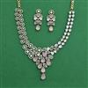 Cz Classic Necklace Set With Mehndi Plating