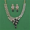 Cz Classic Necklace Set With Mehndi Plating