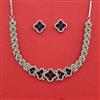 Cubic Zirconia Classic Necklace With Rhodium Plating