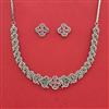 Cubic Zirconia Classic Necklace With Rhodium Plating