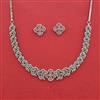 Cubic Zirconia Classic Necklace With Rhodium Plating
